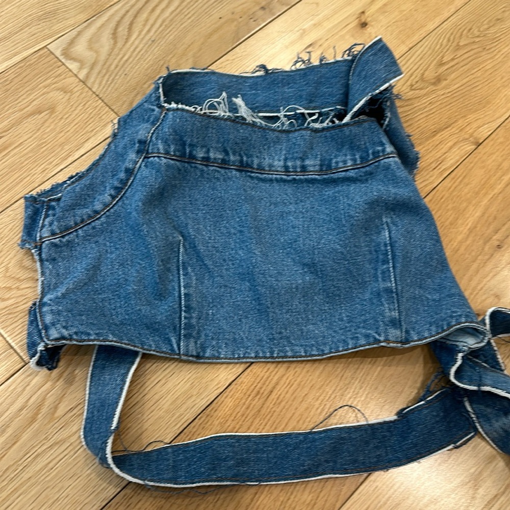 Jean crop top